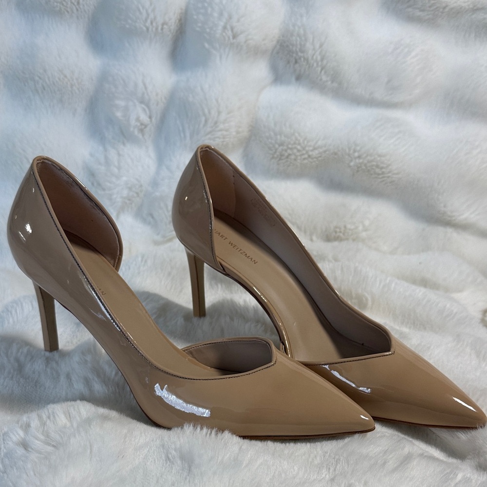 Stuart Weitzman Nude Patent Heels